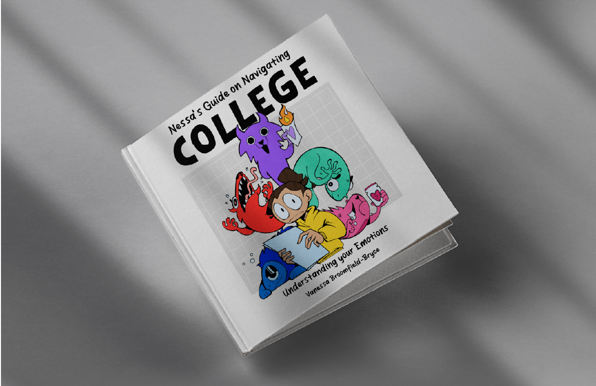 'Nessa's Guide to Navigating College' guide book hardcover book.